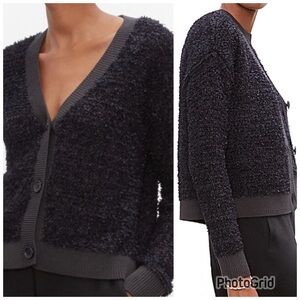 Club Monaco Textured Button Cardigan Sweater